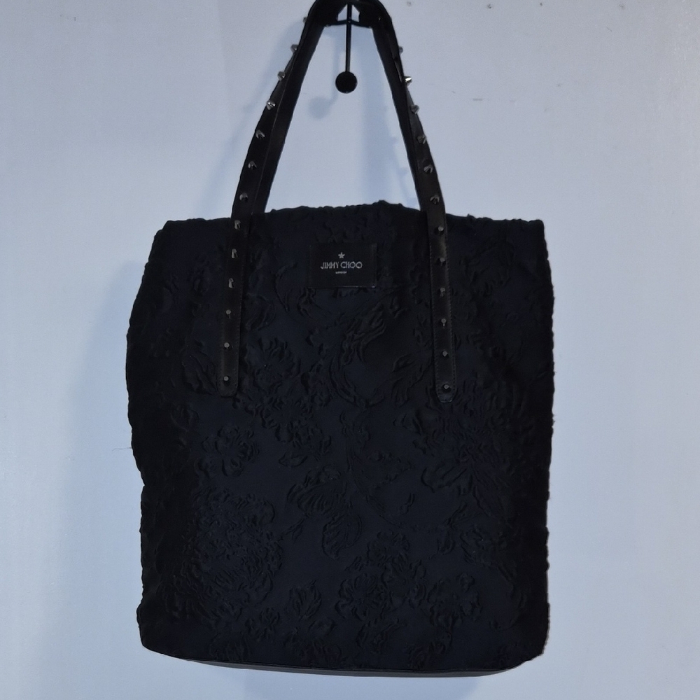 Jimmy Choo Black Textured Tote
